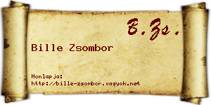 Bille Zsombor névjegykártya